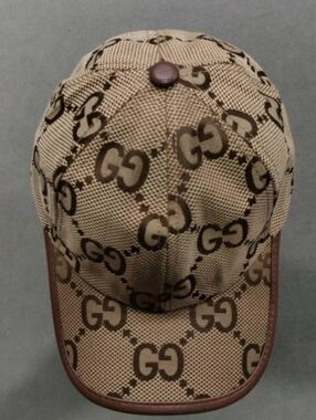 Gucci Beige and Brown GG Monogram Baseball Cap